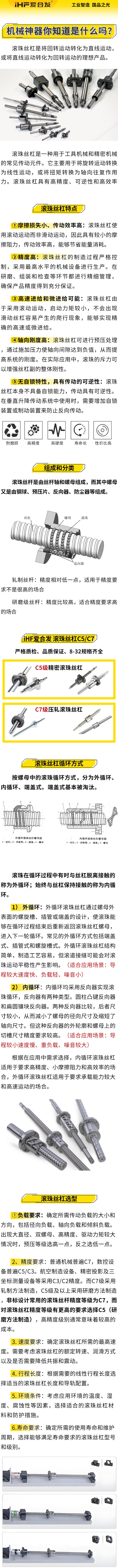 愛合發(fā)：機(jī)械神器，滾珠絲杠分類與特點(diǎn)